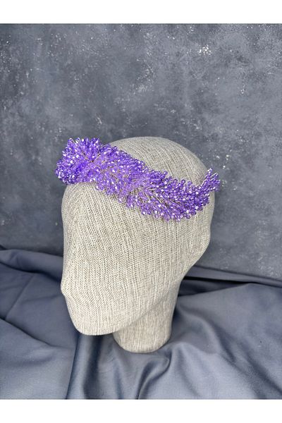 Hayalperest boncuk Diamira Sparkling Romantic Stone Bridal Accessory Lilac