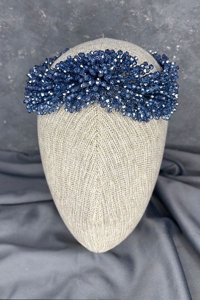 Hayalperest boncuk Diamira Sparkling Romantic Stone Bridal Accessory Midnight Blue