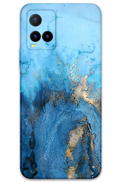 Gramaphone Vivo Y21S Compatible Marble Pattern Phone Case + Screen Protector ...