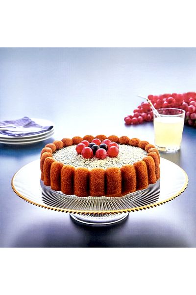 Nesnel Gift Standing Cake Stand, Presentation Plate, Cheese Plate 33 cm