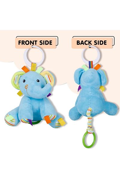 Factory Price - Carly Animal Stuffed Plush Crib And Stroller Toy - Elephant
