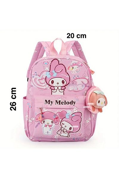 JOJO KIDS My Melody Children's Backpack, Waterproof Fabric Bag