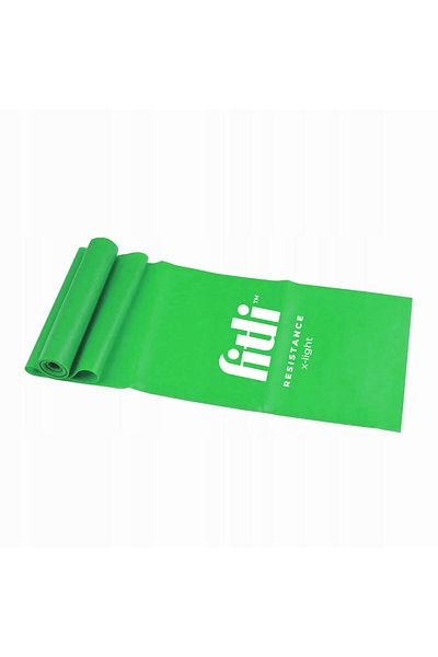 Fitli Bandă elastică pentru exerciții, rezistență 1-2 kg, 200x15 cm, verde