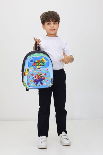 Genel Markalar Süper Mario Temalı Macera Dolu Ortopedik Anaokulu ve İlkokul Çantası