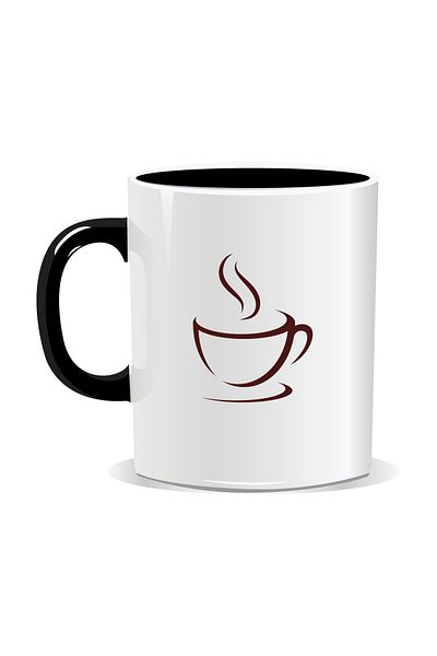 OEM Personalized coffee mug, steaming coffee mug - Red interior