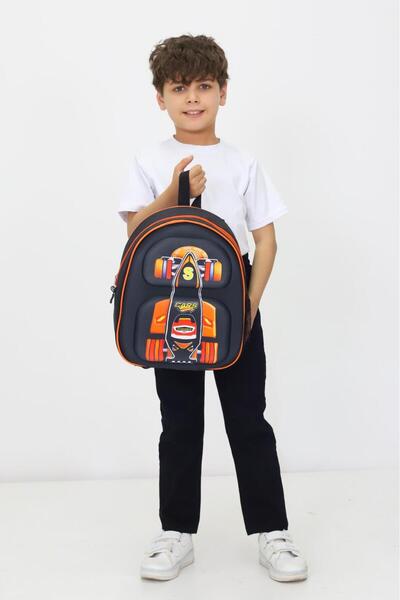 NEŞELİ HOME حقيبة مدرسية لتقويم العظام بتصميم سيارة سباق فورمولا 1 للمدرسة ال...