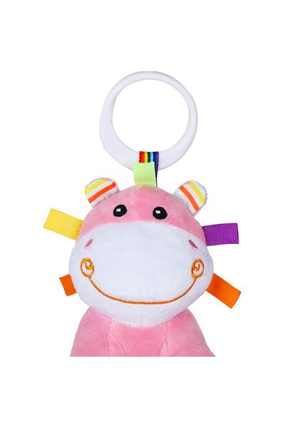 Factory Price - Carly Animal Stuffed Plush Crib And Stroller Toy - Hippo