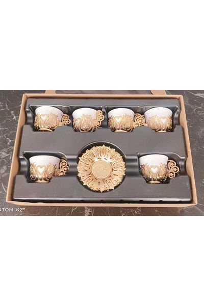 gut putzen Gutputzen Turkish Coffee Presentation Set 6 Pcs Metal Coffee Cup Set Zemzem Set