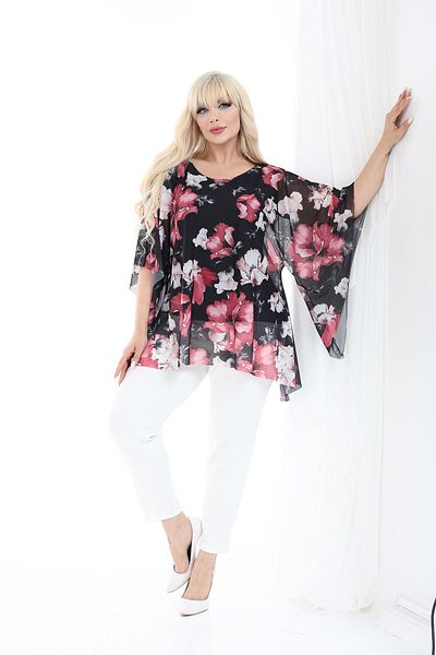 modayız Plus Size Patterned Blouse 21C-2685