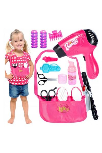 indiggo Trusa de Jucarie, Micul Hairstilist, 13 Piese in Set, Roz