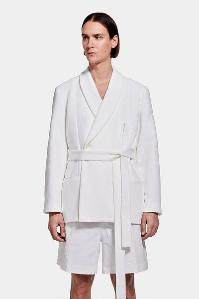 LOUIS GABRIEL NOUCHI KIMONO JACKET - LOUIS GABRIEL NOUCHI - WHITE, M