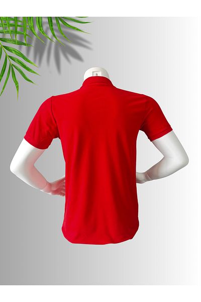 dafri Bmw Logo Printed Polo Neck Cotton T-Shirt