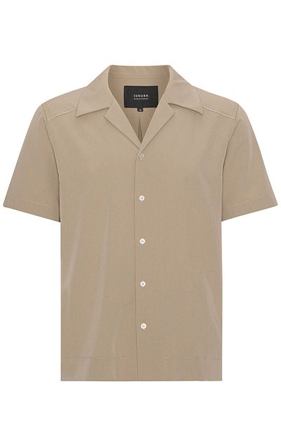ISNURH STITCH SHIRT - - BEIGE, M