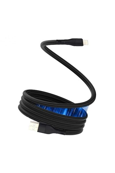 SellerRasov doar pregatiti Magnetic USB to Lightning Charging and Data Cable, 2A Fast Charging, 480Mb/s, 1.5m, Anti-Tangle, Pre