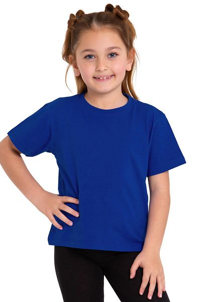 zepkids Tricou pentru fete, cu mânecă scurtă, fără imprimare, Saks Color