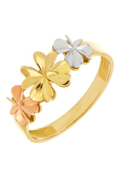 MOHI Fine Jewellery Inel din aur galben alb si rose de 14k