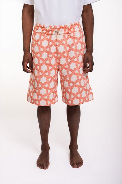 ISNURH CASTA BERMUDA SHORTS - ISNURH - RED, L