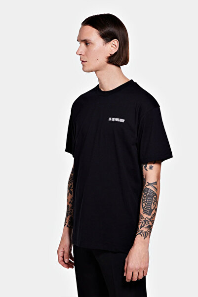 LOUIS GABRIEL NOUCHI TRICOU CU LOGO DEFORMAT CU IMPRIMEU - - NEGRU, M