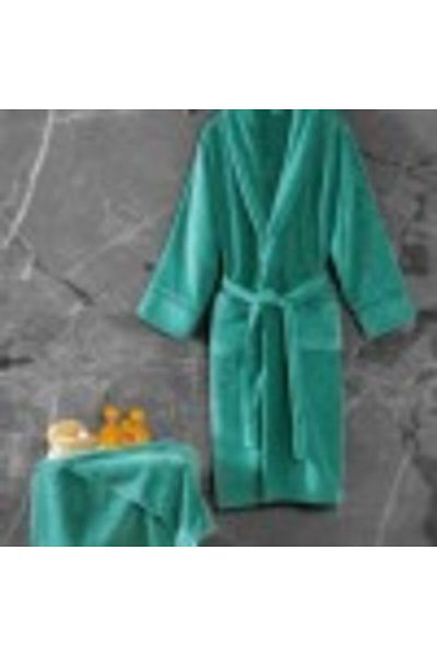 Cotton Box Set Halat baie si prosop bumbac, M-L, Cotton Box Exclusive Verde