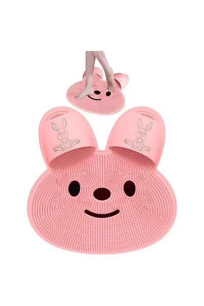 VSM Silicone Mat - Cleaning, Exfoliating and Foot Massage, Rabbit Shape, Non-Slip