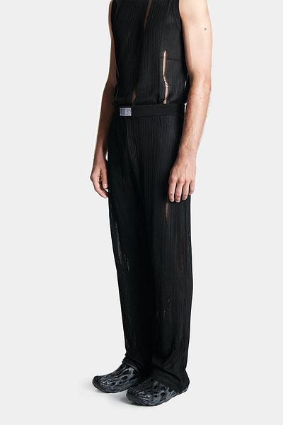 LOUIS GABRIEL NOUCHI KNITTED FLARED PANTS - LOUIS GABRIEL NOUCHI - RED, XL