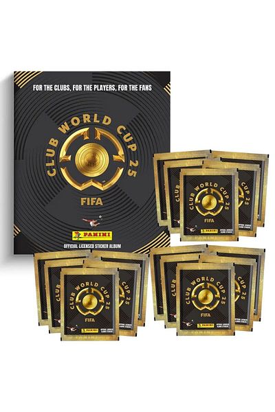 Panini Fifa Club World Cup Sticker Album 2025 Official Licensed 15 Packs (75 Stickers)+ Album Stickers