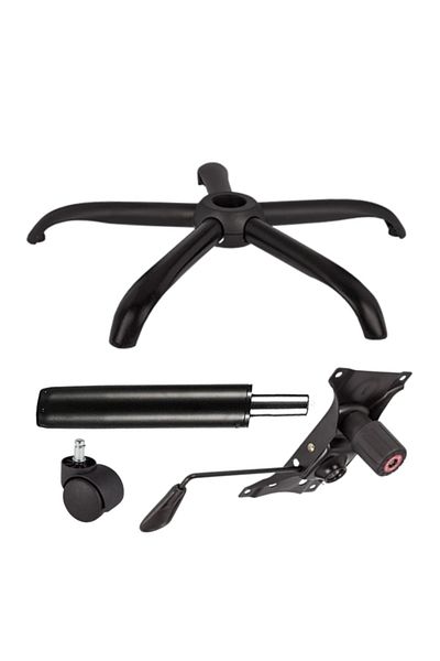 Depox Set de plăci de echilibru metalice 22 cm x 15 cm bază 64 cm, scaune de birou universale cu role și piston cilindric