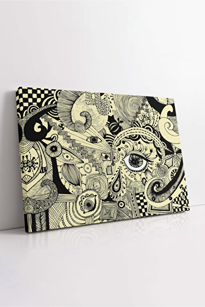 KOSS Dijital Tablou de pânză cu design surrealist, pânză abstractă cu ochi, p...