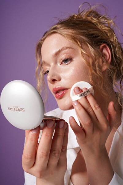 SaintFran W Skin Treatment Peach | BB Cushion Fondöten SPF50+ PA++++ | Nemlen...