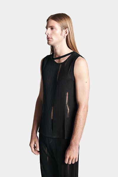 LOUIS GABRIEL NOUCHI KNITTED T-SHIRT - LOUIS GABRIEL NOUCHI - RED, XS