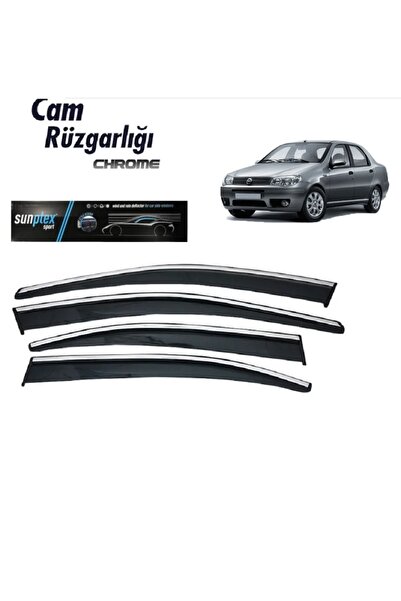 SUNPLEX Fiat Albea Krom Cam Rüzgarlığı Marka Mugen 4'lü Sunplex