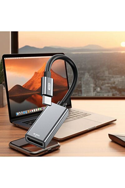 Go-Des Go Des GD-8378 8K 60 Hz Görüntü Kalitesi Type-C to Display Port Dönüştürücü