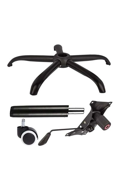 Depox Set de plăci de echilibru metalice 22 cm x 15 cm, bază, rolă universală și cilindru cu piston, scaune de birou