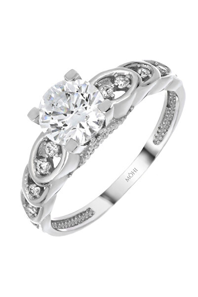 MOHI Fine Jewellery Inel de logodna din aur alb de 14k