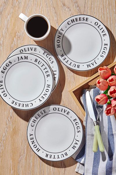 Kütahya Porselen Teos 4 Piece 21 cm Cake Plate