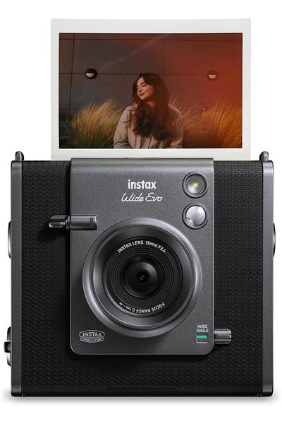 Fujifilm Instax Wide Evo Black Hybrid Digital - Instant Film Camera