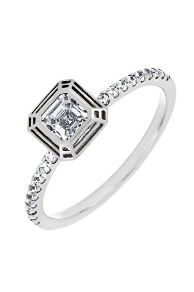 MOHI Fine Jewellery Inel de logodna din aur alb de 14k