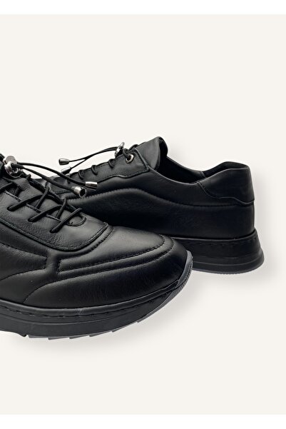 N Napa Shoe Siyah Renk Ortopedik Taban Hakiki Deri Sneakers Kadın Ayakkabı