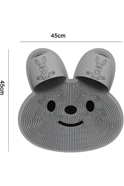 OEM Silicone mat for cleaning, exfoliating, and massaging feet, back, and arms, rabbit-shaped, antislip