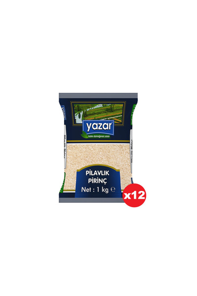 YAZAR Pilavlık Saf Pirinç 1 Kg x 12 Pak