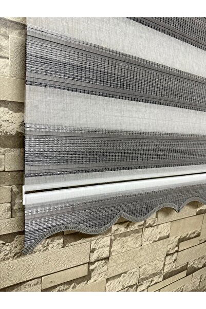 PERDECİNİZ ANTRASİT RENK DESENLİ ZEBRA PERDE ALÜMİNYUM KASA İMALATTAN SATIŞ E...