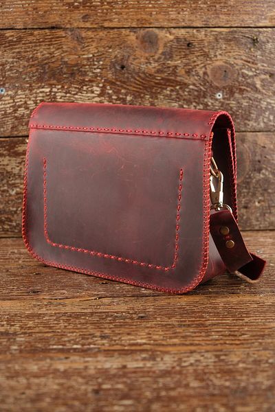 SUMRA Handmade 100% Genuine Cowhide Leather Hand & Shoulder Bag Burgundy 24Cmx20Cmx6Cm Sm-D-0072