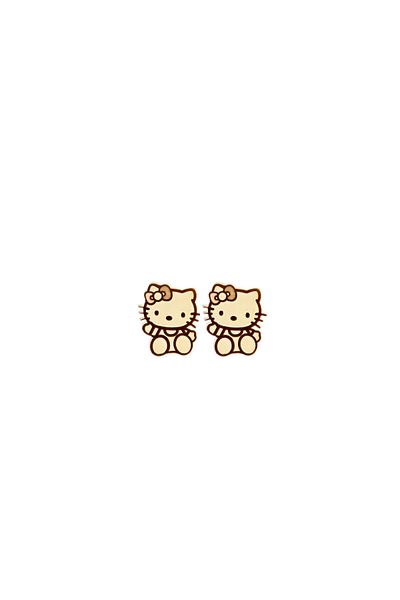 MOHI Fine Jewellery Hello Kitty earrings in 14k yellow gold