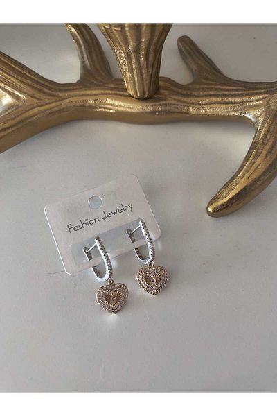 Trend Republic Steel Heart Gold Silver Earrings