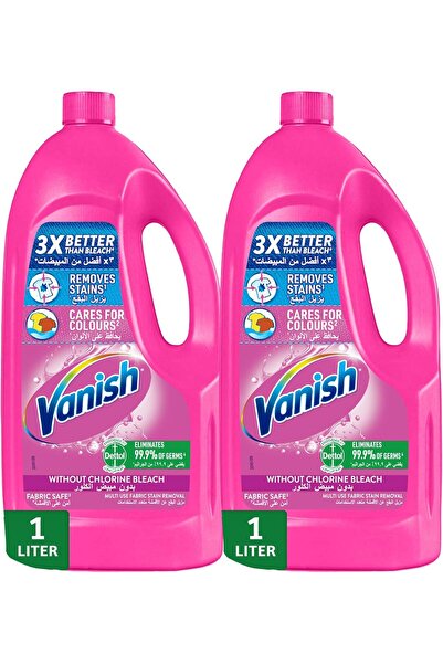 Vanish Laundry Stain Remover Liquid for White Colored Clothes, 1 L, Pack of 2