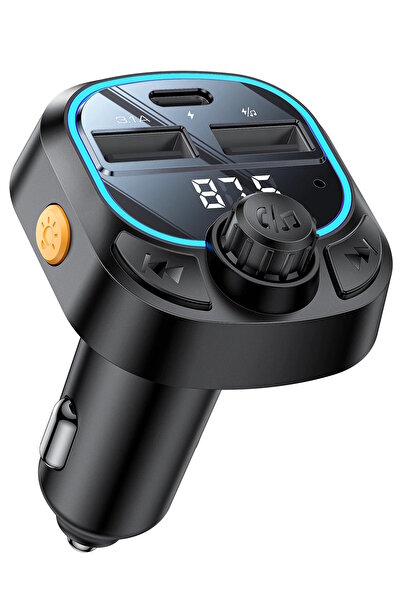 Yesido Bluetooth Araç Kiti Fm Transmitter Pd Hızlı Şarj Bluetooth 5.3 Işıklı ...