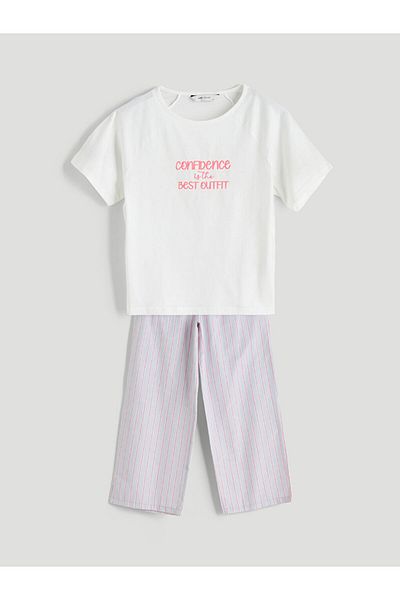 LC Waikiki Set pijamale pentru femei cu decolteu rotund sezon nou - S5HR33Z8