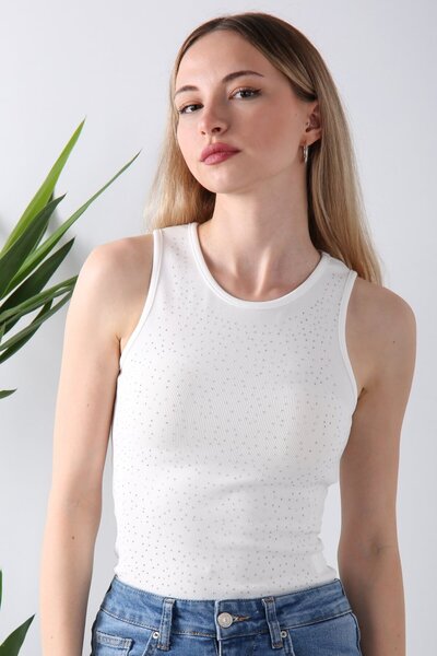 VeniLife Αμάνικη μπλούζα με πέτρες