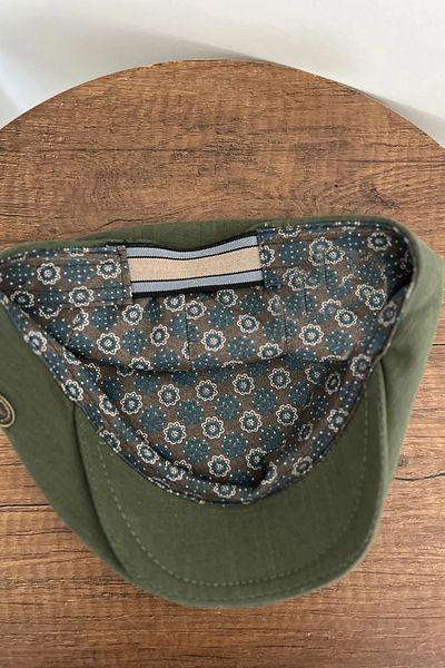 Belifanti Collection Summer Linen London Hat Cap Khaki