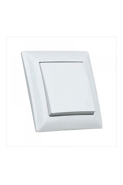 fiba teknik Atom Single Switch White Framed